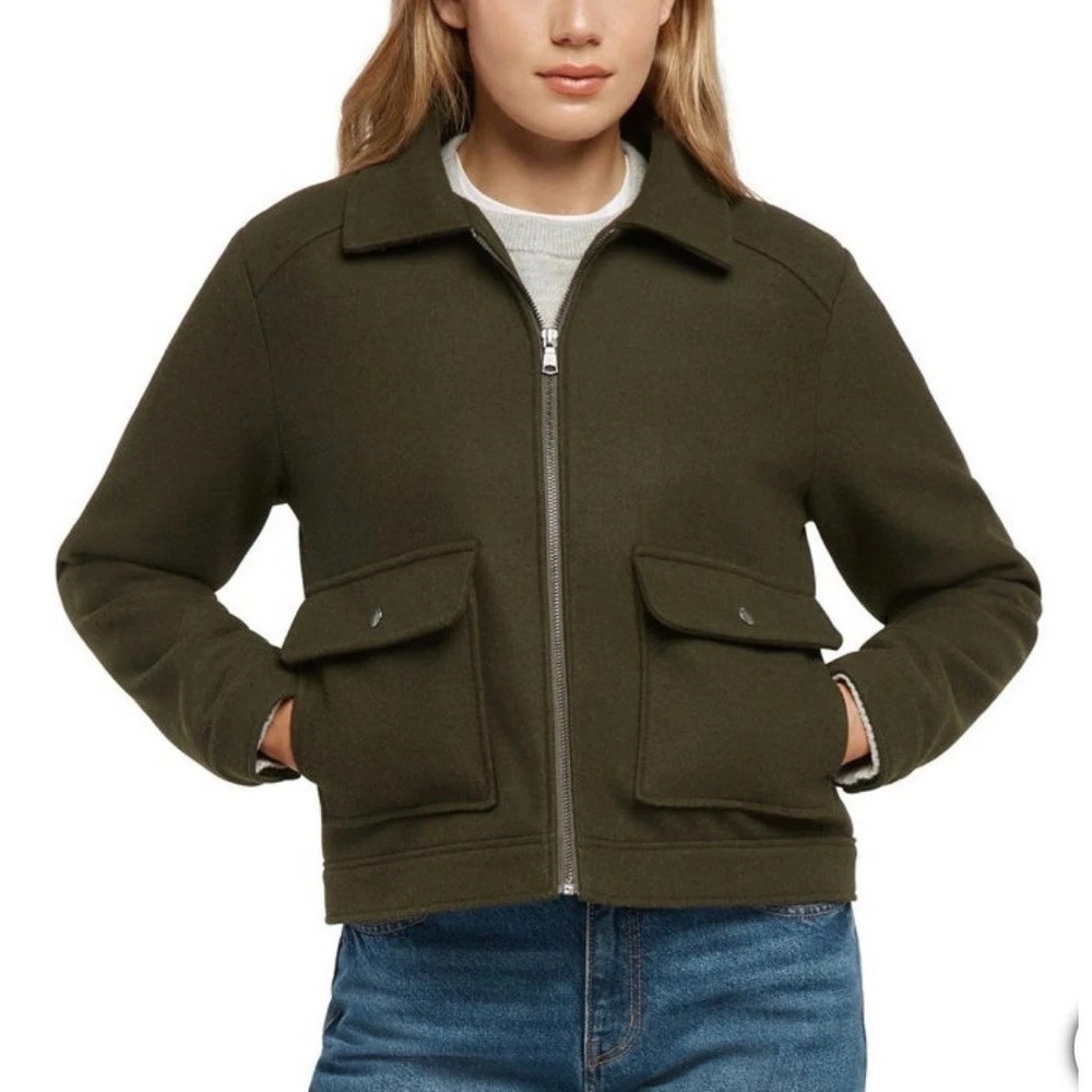 Banana Republic Women's Full Front Zip Jacket Green Size XL NWT - Picture 7 of 10
